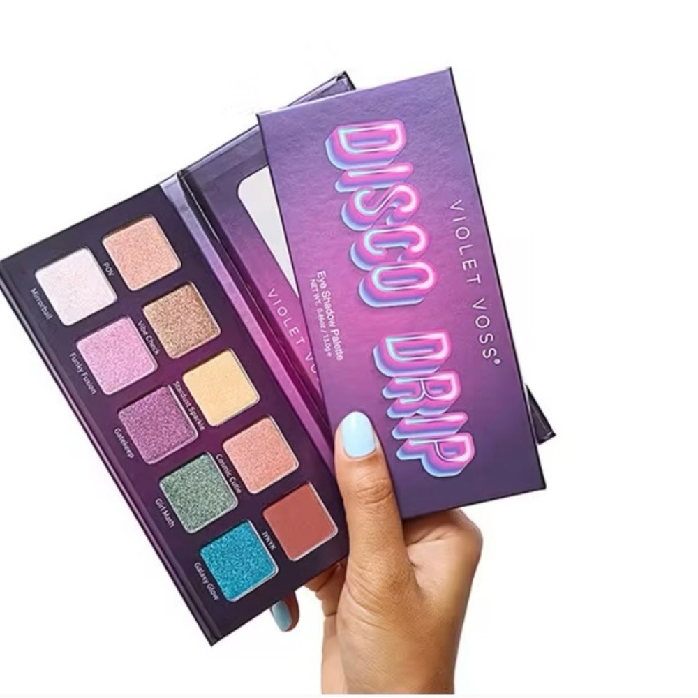 Violet Voss Disco Drip Eyeshadow Palette - Purple, Pink, Gold, Teal, Green, Blue - Picture 1 of 5
